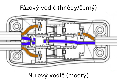 Schéma zapojení dvoupáčkového vypínače