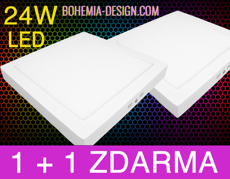 AKCE 1+1 ZDARMA! LED panel 24W - Čtvercový design, BÍLÝ, 30cm